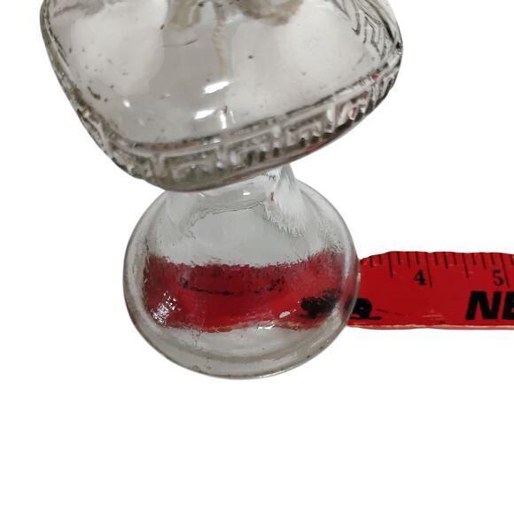 🪔🕯️Vintage Glass Oil Lamp | 6.5" Early 1900s | No Shade | Historical Decor - Picture 5 of 12